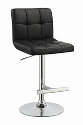 Coaster Lenny Adjustable Height Bar Stools Chrome and Black (Set of 2) Model 102554